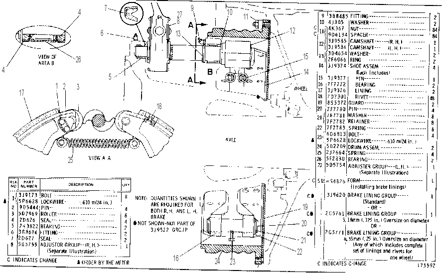 BRAKE GROUP 3J9522 CAT