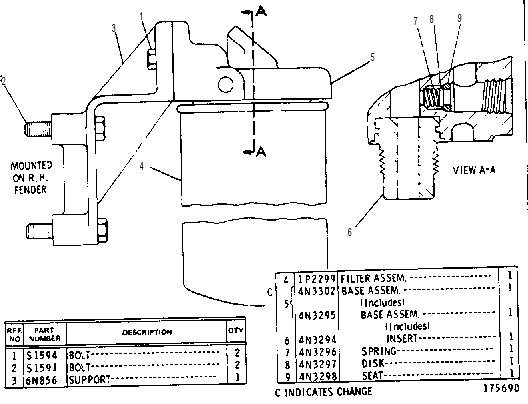 FUEL FILTER GROUP 6N5916 CAT