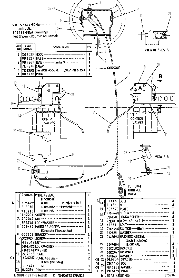 BLADE FLOAT CONTROL WIRING GROUP 6G2240 CAT