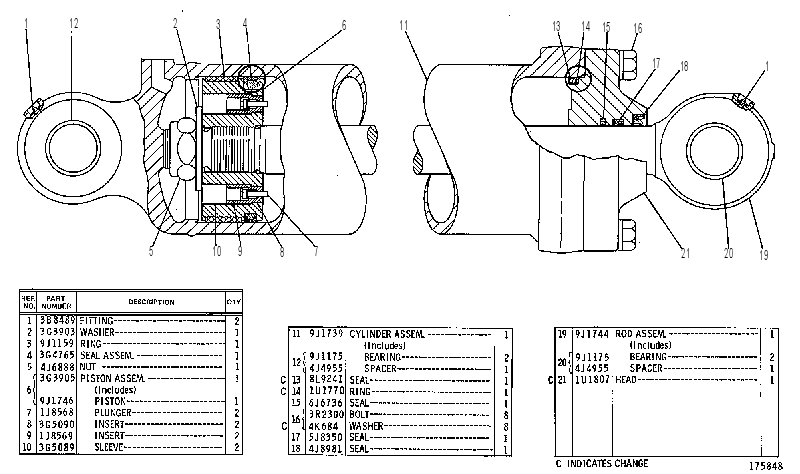 CYLINDER GP-RIPPER LIFT 3G2222 CAT