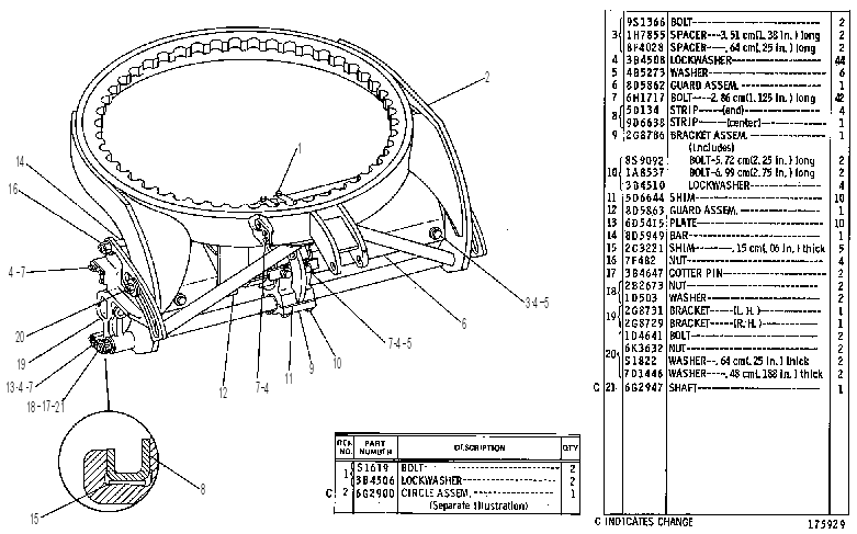 Поворотный круг 9D6505 CAT