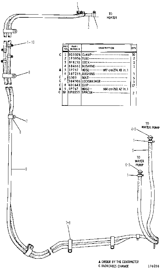 HEATER LINES GROUP 9D8540 CAT