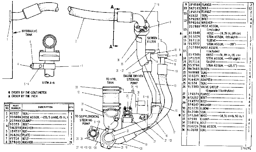 SUPPLEMENTAL STEERING LINES GROUP 2G7780 CAT