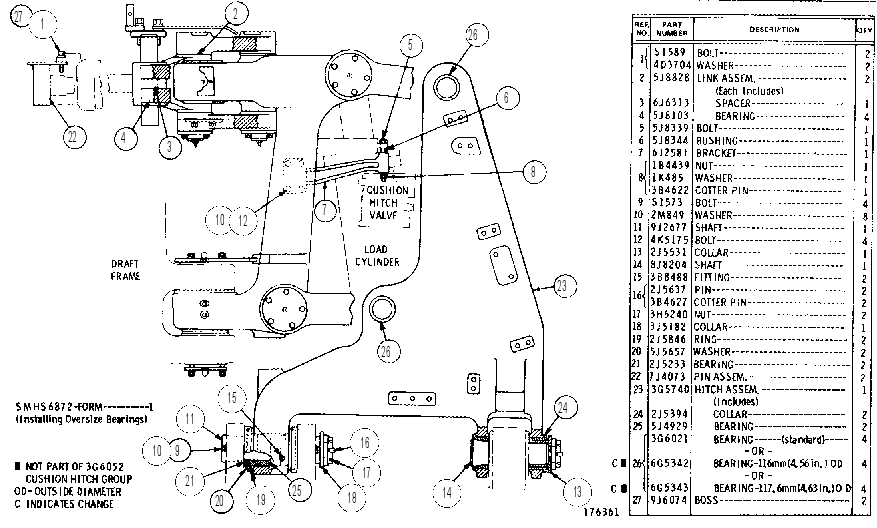 HITCH GP-CUSHION 3G6052 CAT