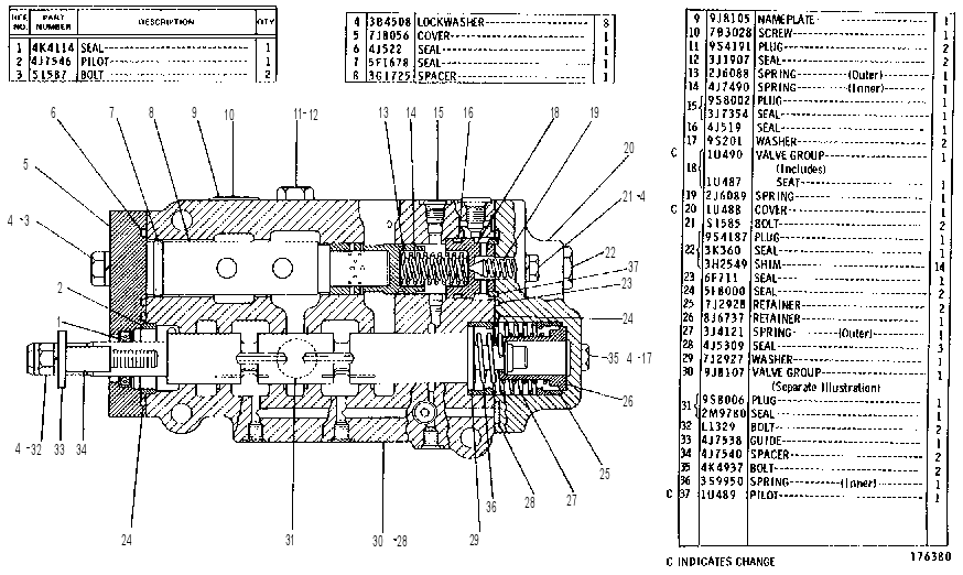 Клапан рулевого управления 9J8108 CAT