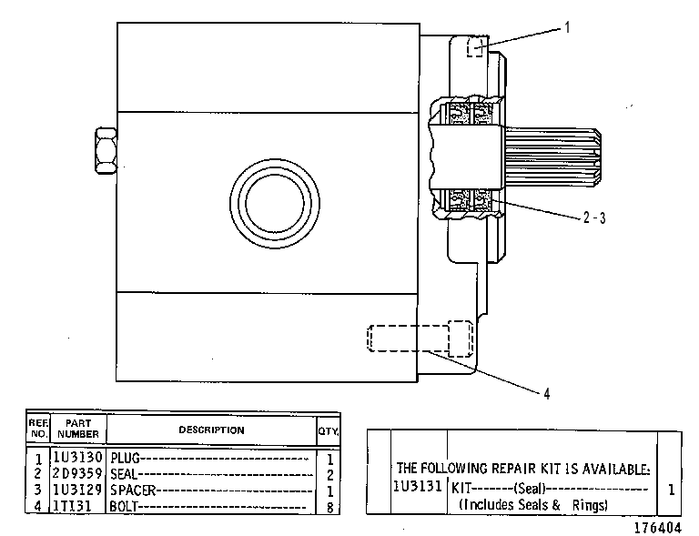 GEAR PUMP GROUP 1U2033 CAT