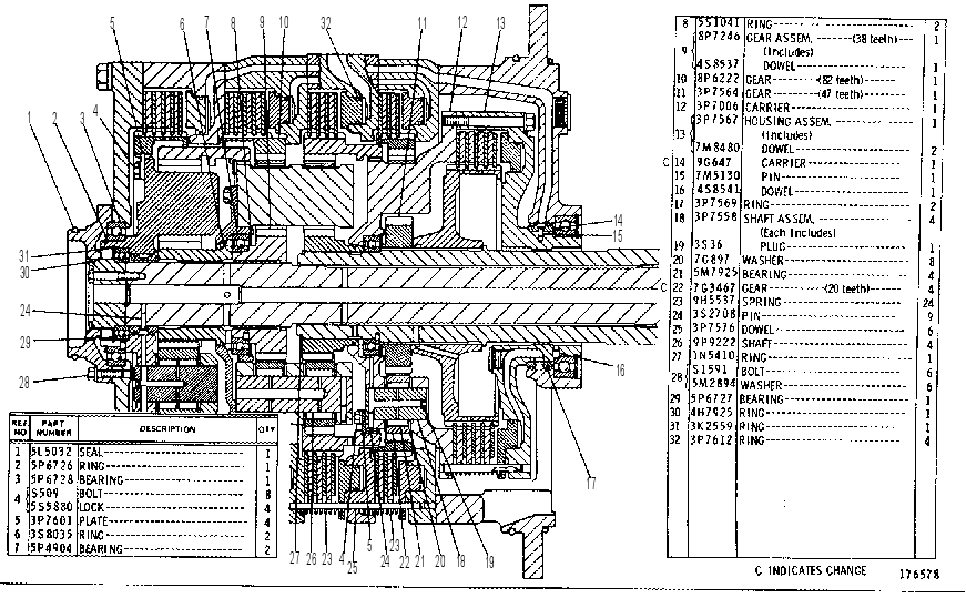 Планетарная передача 3P7555 CAT