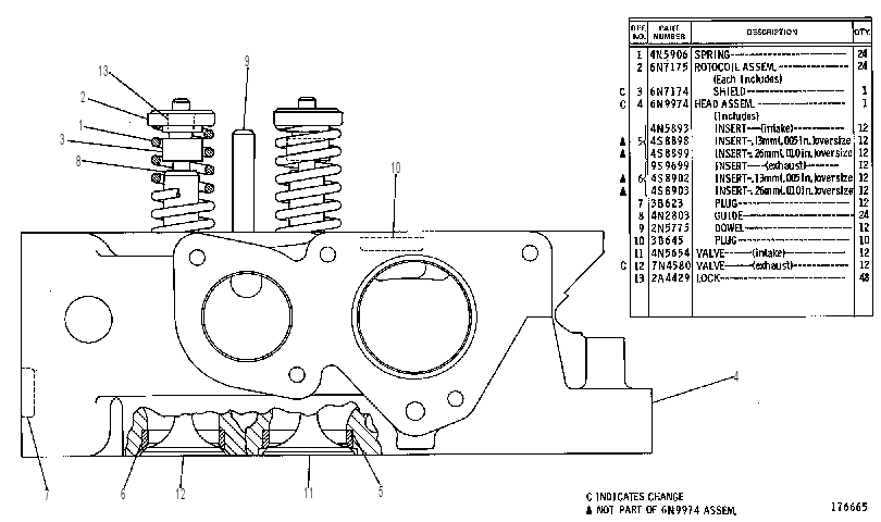 Головка блока цилиндров 6N9975 CAT