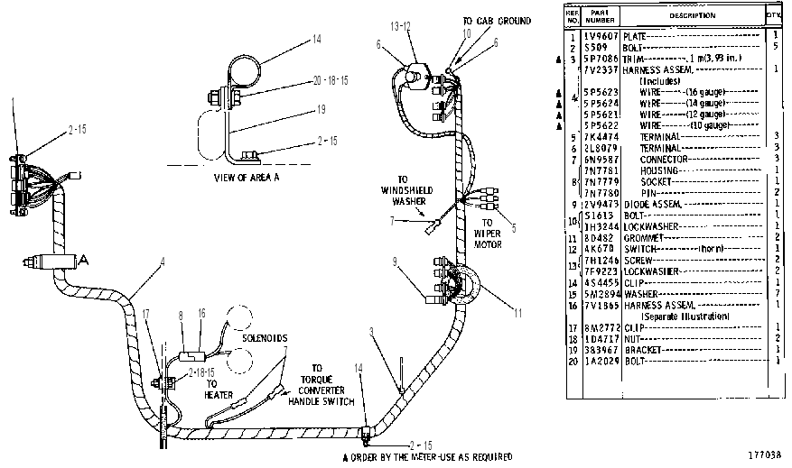 CONSOLE WIRING GROUP 7V2395 CAT