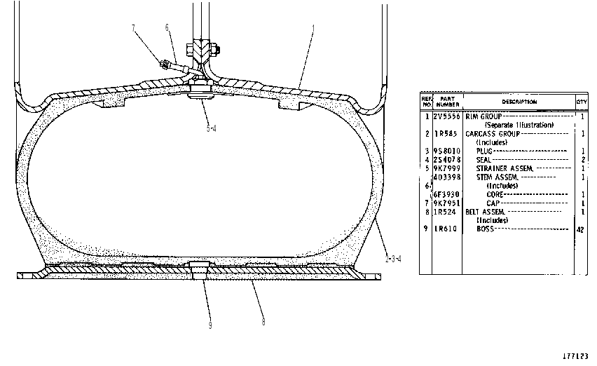 RIM & CARCASS AR 1R0586 CAT