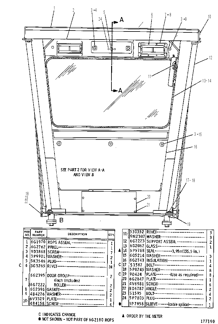 Каркас безопасности (ROPS) 6G2180 CAT