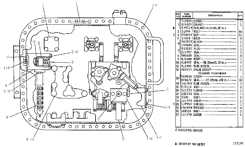 Бак с клапаном 3G3445 CAT