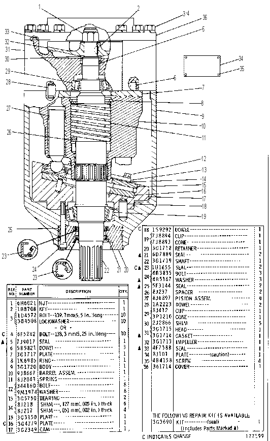 Насос поршневой 3G2848 CAT