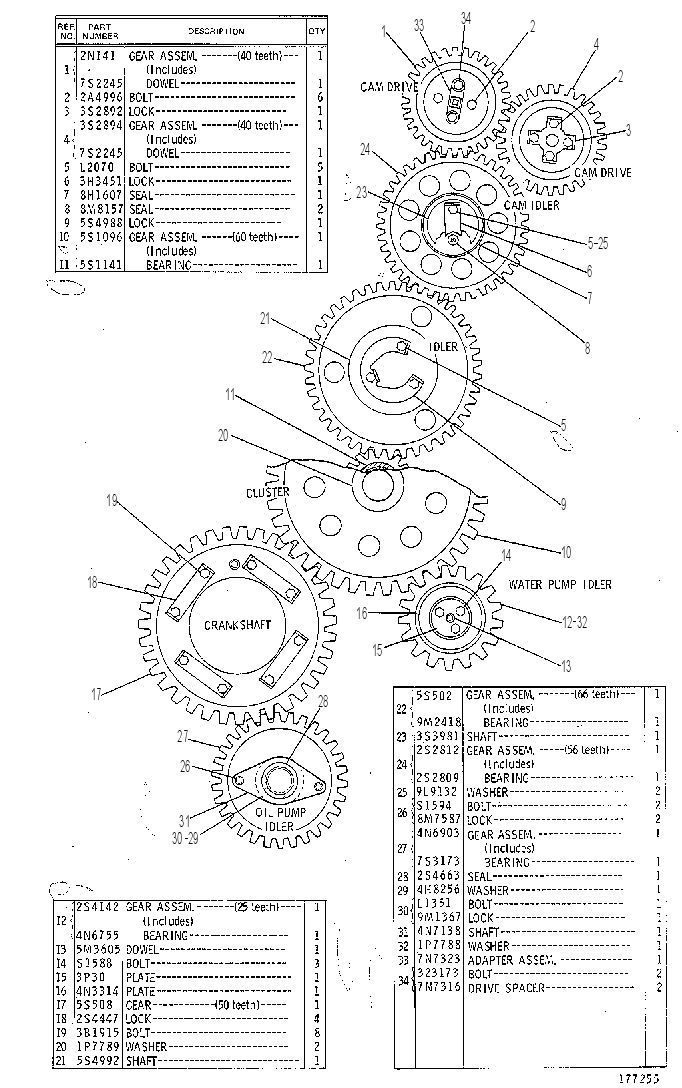 Передача передняя 4N9198 CAT