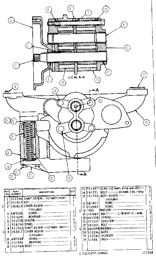 PUMP GP-OIL 6N5723 CAT