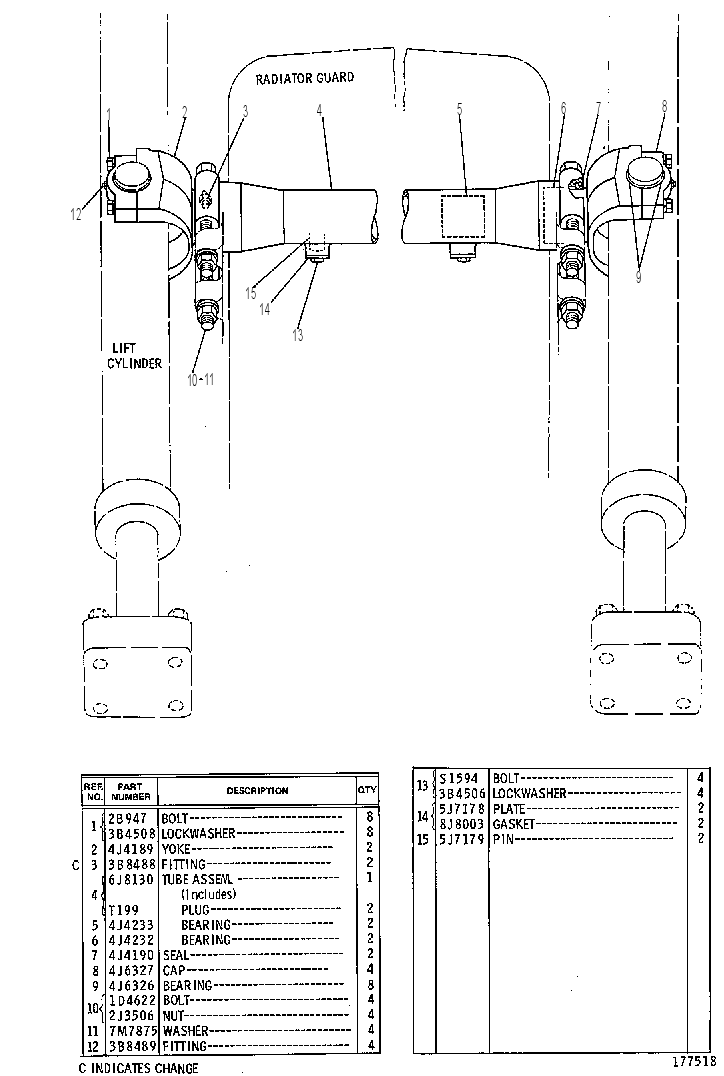 Крепление цилиндра 6J8135 CAT