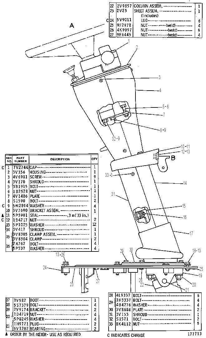 Рулевая колонка регулируемая 3V0380 CAT