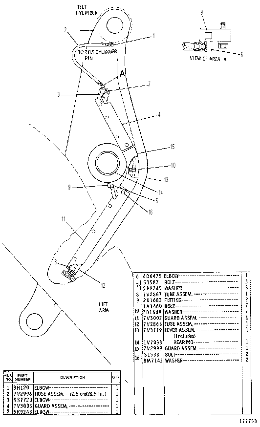 LEVER ASSEMBLY SERVICE GROUP 7V3778 CAT