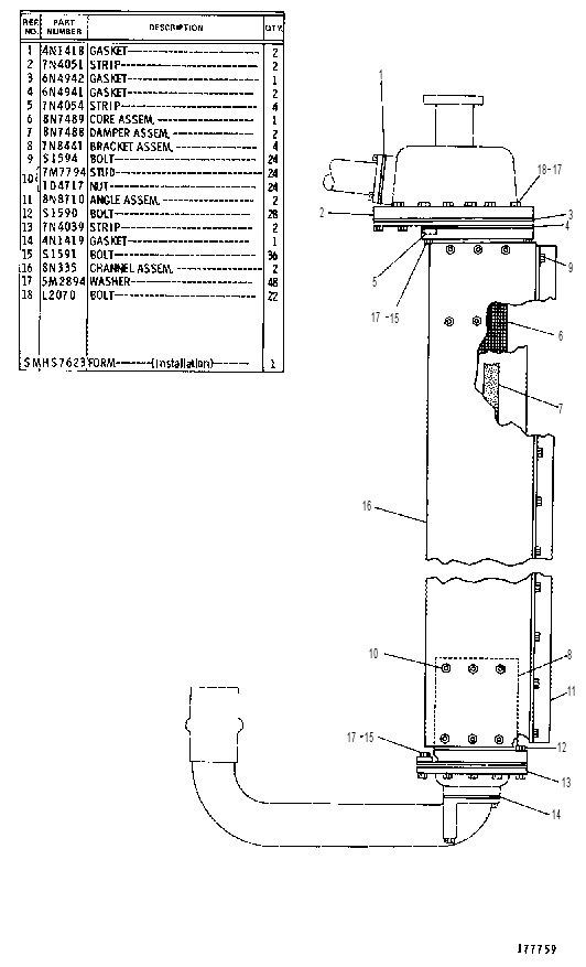 RADIATOR CONVERSION GROUP 8N8708 CAT