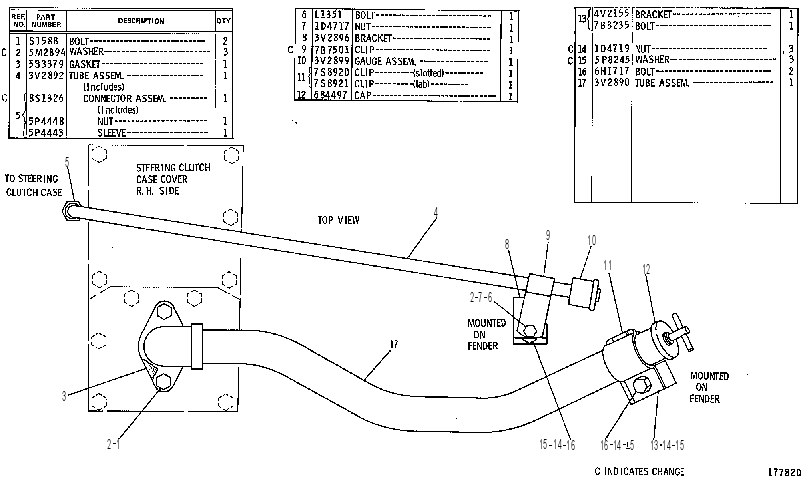 Заливная горловина масла трансмиссии 3V3126 CAT