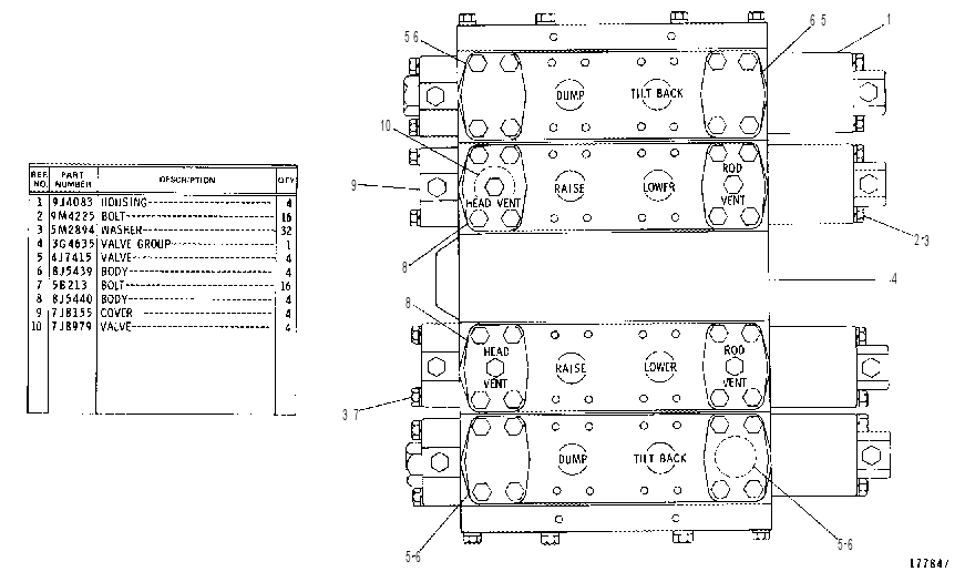 VALVE GROUP 1U3420 CAT