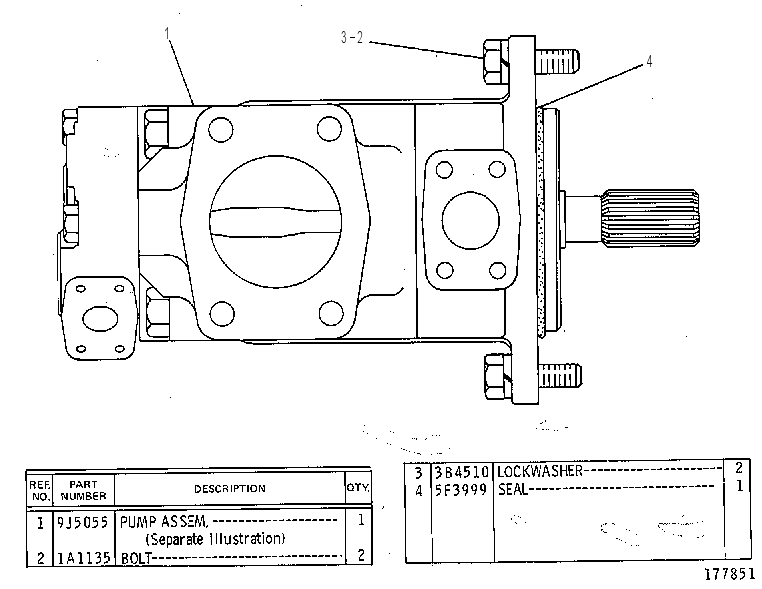 Насос с креплением 5V4197 CAT