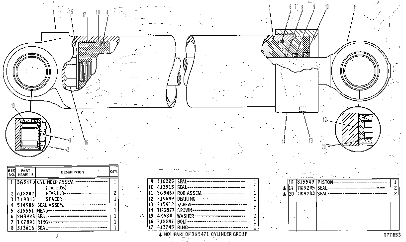 Цилиндр подъёма 3G5471 CAT