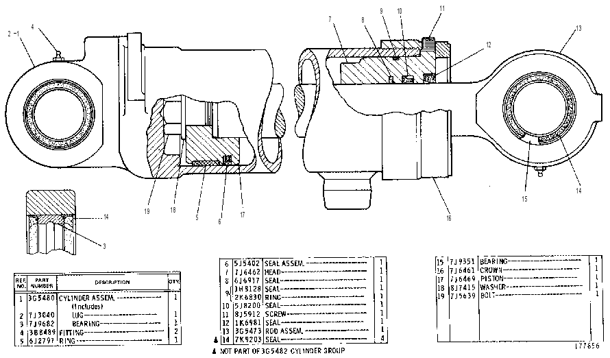 Цилиндр наклона 3G5482 CAT