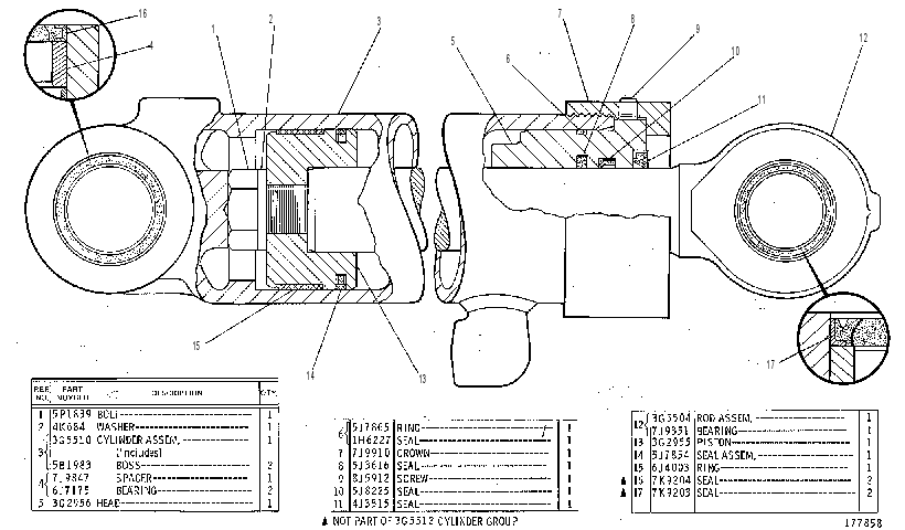 Цилиндр подъёма 3G5512 CAT