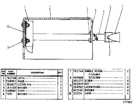 DOOR HOLD ASSEMBLY--L.H. 5V9007 CAT