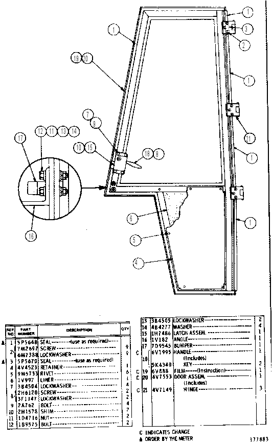 DOOR GP-RH 4V4551 CAT