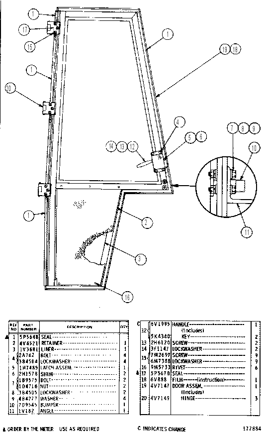 DOOR ASSEMBLY--L.H. 4V4552 CAT