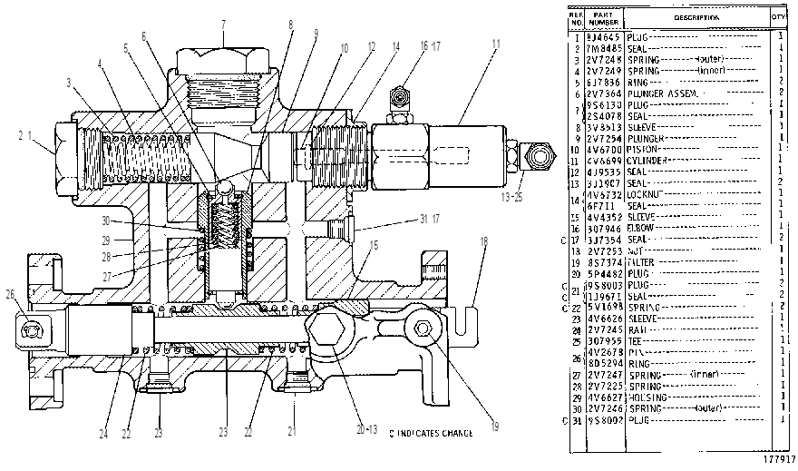 TRANSMISSION CONTROL LOCK GROUP 2V7472 CAT