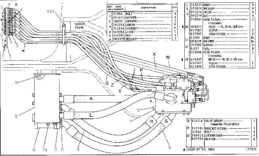 VALVE & LINES GP-HYD CONTROL 7V0368 CAT