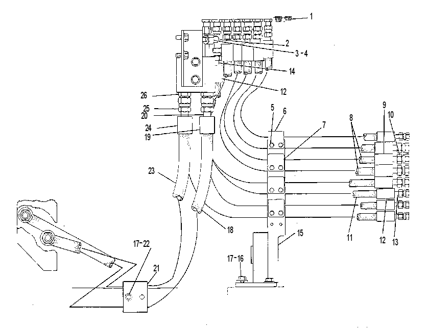 Трубопроводы управляющие 7V0369 CAT