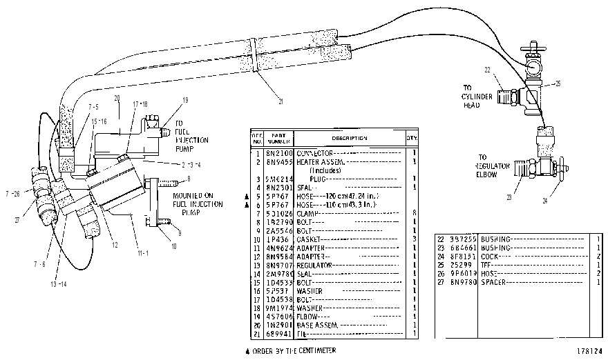 HEATER GP-FUEL 8N9989 CAT