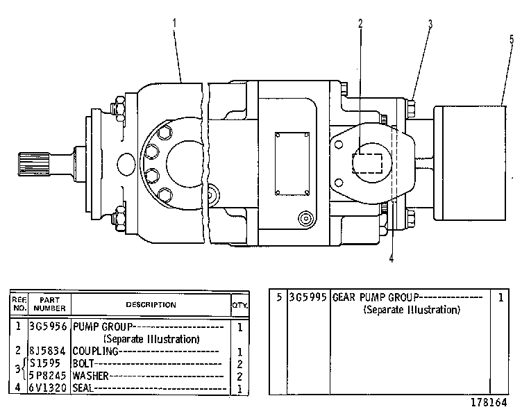 PUMP GP-PISTON & GEAR 3G8132 CAT