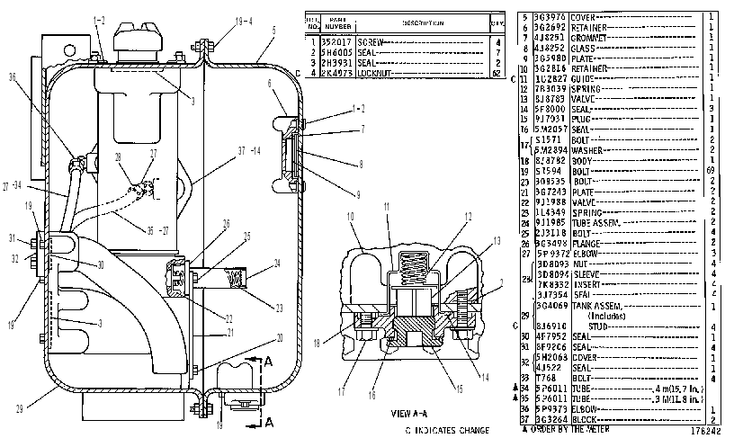 Бак с фильтром 3G4089 CAT