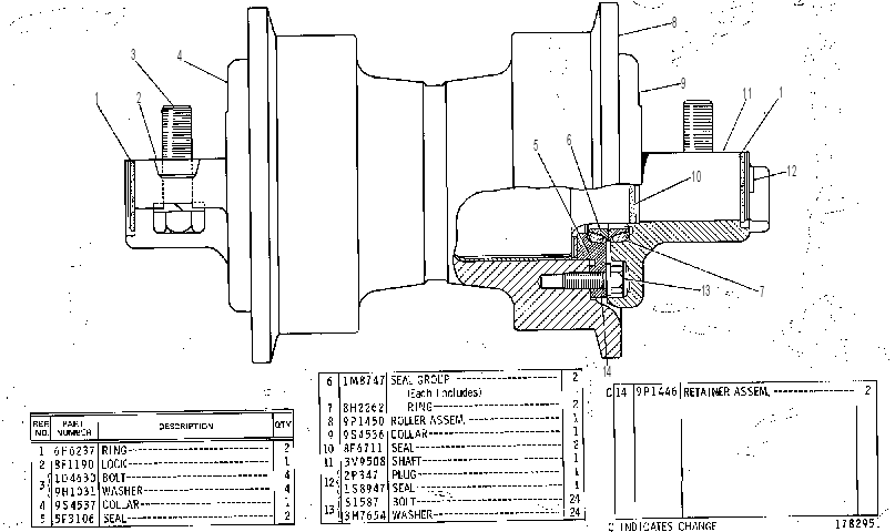 TRACK ROLLER GP 3V9510 CAT