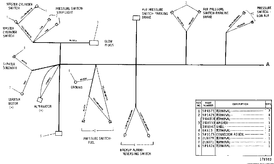 WIRING HARNESS ASSEMBLY 7V4457 CAT