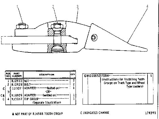 Зуб 8J6588 CAT