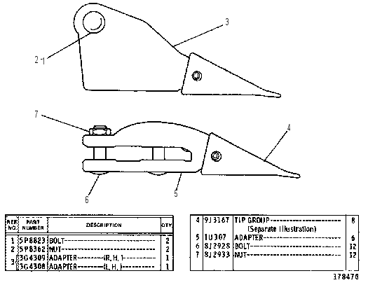 TOOTH GP-LONG 1U0629 CAT
