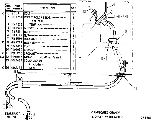 EMERGENCY START RECEPTACLE GROUP 7D6490 CAT