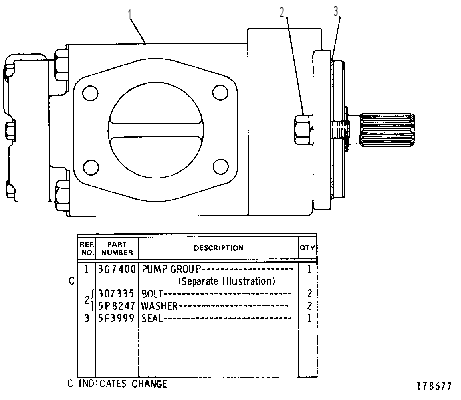 Насос пластинчатый 6G1615 CAT
