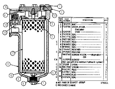 TRANSMISSION FILTER GROUP 2P6457 CAT