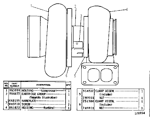 TURBOCHARGER GROUP 1N4984 CAT