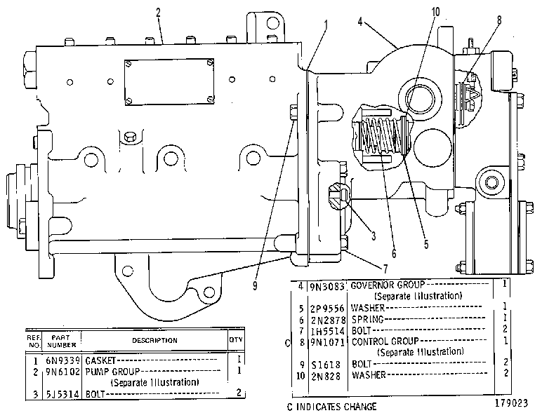 Регулятор и ТНВД 9N6215 CAT