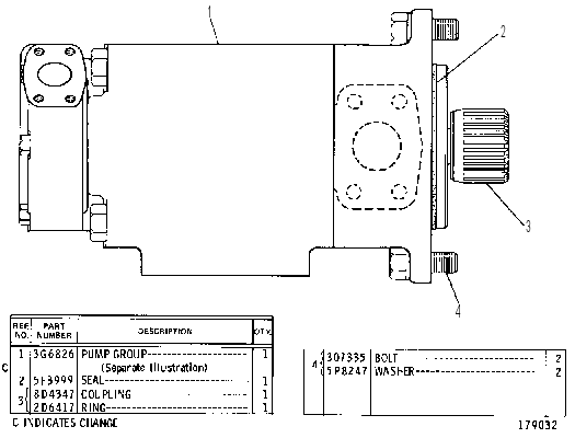 Насос пластинчатый 6G1610 CAT