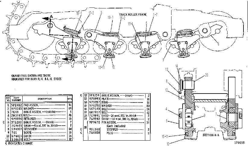 BOGIE SUSPENSION GROUP 7G9559 CAT