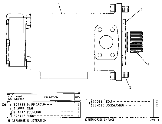 VANE PUMP GROUP 9D2965 CAT